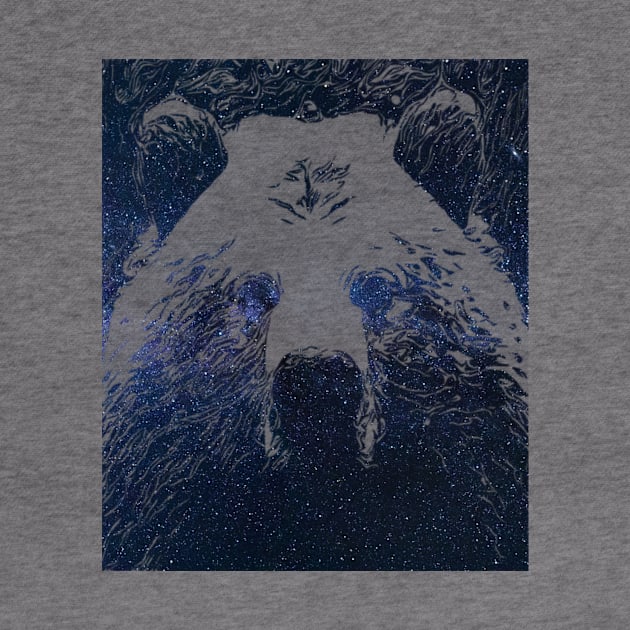 Abstract Bear Milky Way Galaxy Grizzly Bear Nature & Animal Lover Gift by twizzler3b